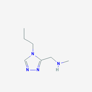molecular formula C7H14N4 B14141839 N-methyl-1-(4-propyl-4H-1,2,4-triazol-3-yl)methanamine CAS No. 915920-10-4