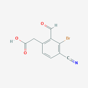 3-Bromo-4-cyano-2-formylphenylacetic acid