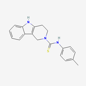 molecular formula C19H19N3S B14141886 N-(4-methylphenyl)-1,3,4,5-tetrahydropyrido[4,3-b]indole-2-carbothioamide CAS No. 841211-31-2