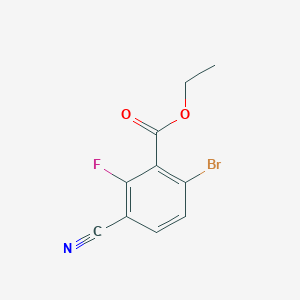 molecular formula C10H7BrFNO2 B1414192 Ethyl 6-bromo-3-cyano-2-fluorobenzoate CAS No. 1807215-13-9
