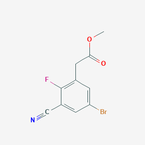 Methyl 5-bromo-3-cyano-2-fluorophenylacetate