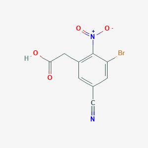 3-Bromo-5-cyano-2-nitrophenylacetic acid