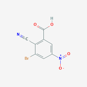 molecular formula C8H3BrN2O4 B1414201 3-Bromo-2-cyano-5-nitrobenzoic acid CAS No. 1805190-57-1