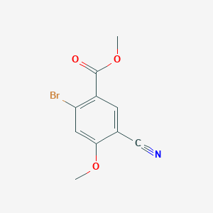 molecular formula C10H8BrNO3 B1414203 Methyl 2-bromo-5-cyano-4-methoxybenzoate CAS No. 1807080-95-0