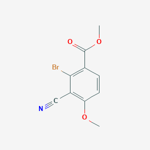 molecular formula C10H8BrNO3 B1414205 Methyl 2-bromo-3-cyano-4-methoxybenzoate CAS No. 1805490-91-8