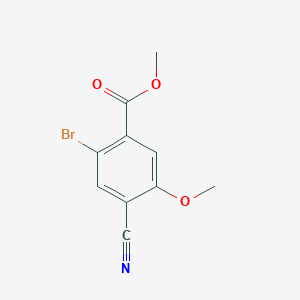 molecular formula C10H8BrNO3 B1414207 Methyl 2-bromo-4-cyano-5-methoxybenzoate CAS No. 1805528-32-8