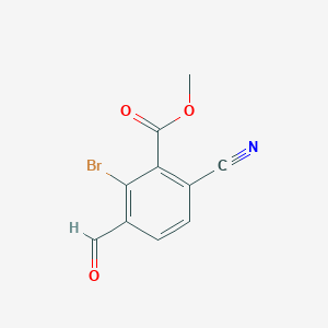 molecular formula C10H6BrNO3 B1414214 Methyl 2-bromo-6-cyano-3-formylbenzoate CAS No. 1806850-08-7