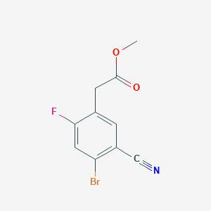 molecular formula C10H7BrFNO2 B1414218 Methyl 4-bromo-5-cyano-2-fluorophenylacetate CAS No. 1804380-97-9
