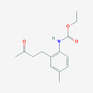 molecular formula C14H19NO3 B14142201 Ethyl [4-methyl-2-(3-oxobutyl)phenyl]carbamate CAS No. 89228-17-1