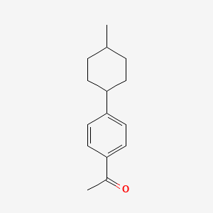 molecular formula C15H20O B14142237 Ethanone, 1-[4-(4-methylcyclohexyl)phenyl]-, trans- CAS No. 63007-34-1