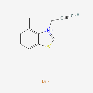 molecular formula C11H10BrNS B14142267 4-Methyl-3-(prop-2-yn-1-yl)-1,3-benzothiazol-3-ium bromide CAS No. 89059-29-0
