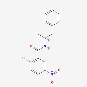 molecular formula C16H15ClN2O3 B14142289 2-chloro-5-nitro-N-(1-phenylpropan-2-yl)benzamide CAS No. 383901-74-4