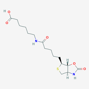 molecular formula C16H26N2O5S B1414230 Hexanoic acid, 6-[[5-[(3aR,6S,6aS)-hexahydro-2-oxothieno[3,4-d]oxazol-6-yl]-1-oxopentyl]amino]- CAS No. 1622927-10-9
