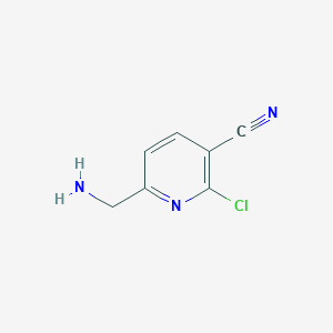 molecular formula C7H6ClN3 B14142309 6-(Aminomethyl)-2-chloronicotinonitrile CAS No. 368426-80-6