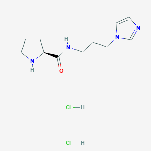 2-Pyrrolidinecarboxamide, N-[3-(1H-imidazol-1-yl)propyl]-, dihydrochloride, (2S)-