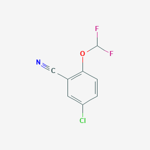 molecular formula C8H4ClF2NO B14142341 5-Chloro-2-(difluoromethoxy)benzonitrile CAS No. 1261776-08-2