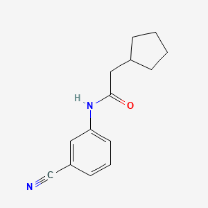 molecular formula C14H16N2O B14142358 N-(3-cyanophenyl)-2-cyclopentylacetamide CAS No. 879298-50-7