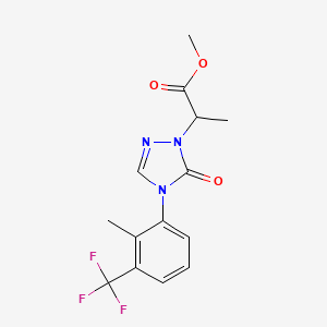 methyl 2-{4-[2-methyl-3-(trifluoromethyl)phenyl]-5-oxo-4,5-dihydro-1H-1,2,4-triazol-1-yl}propanoate