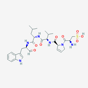 molecular formula C30H42N6O8S B141424 Cyclo(sulfoalanyl-prolyl-valyl-leucyl-tryptophyl) CAS No. 139346-17-1