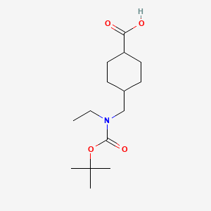 (1r,4r)-4-(((tert-Butoxycarbonyl)(ethyl)amino)methyl)cyclohexanecarboxylic acid