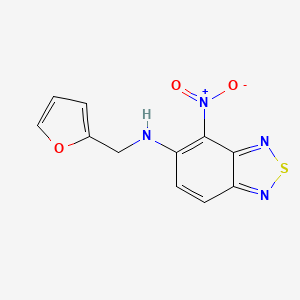 molecular formula C11H8N4O3S B14142532 N-(furan-2-ylmethyl)-4-nitro-2,1,3-benzothiadiazol-5-amine CAS No. 313685-05-1