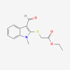 Ethyl [(3-formyl-1-methyl-1H-indol-2-yl)thio]acetate