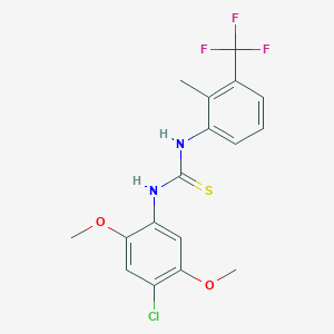 N-(4-Chloro-2,5-dimethoxyphenyl)-N'-[2-methyl-3-(trifluoromethyl)phenyl]thiourea