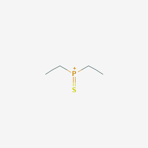 molecular formula C4H10PS+ B14142602 Phosphine sulfide, diethyl- CAS No. 6591-06-6