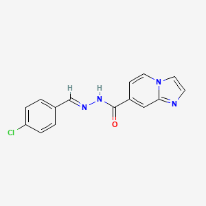 N'-[(4-Chlorophenyl)methylene]imidazo[1,2-a]pyridine-7-carbohydrazide