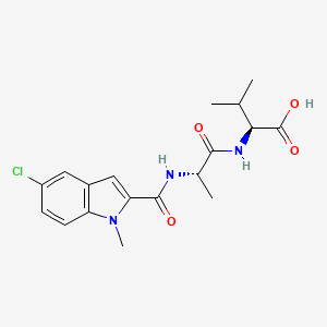 molecular formula C18H22ClN3O4 B14142694 N-[(5-chloro-1-methyl-1H-indol-2-yl)carbonyl]-L-alanyl-L-valine CAS No. 957023-36-8