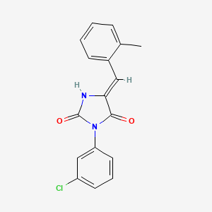 molecular formula C17H13ClN2O2 B14142704 Hydantoin, 3-(m-chlorophenyl)-5-(o-methylbenzylidene)- CAS No. 111223-84-8