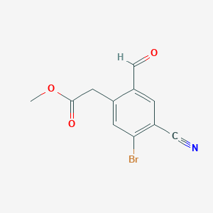 Methyl 5-bromo-4-cyano-2-formylphenylacetate