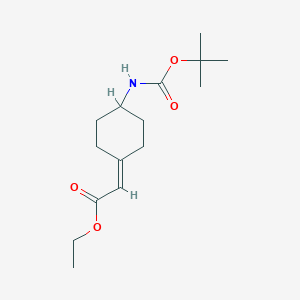 (4-tert-Butoxycarbonylamino-cyclohexylidene)-acetic acid ethyl ester