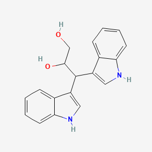 molecular formula C19H18N2O2 B14142967 3,3-Di(1H-indol-3-yl)propane-1,2-diol CAS No. 4531-83-3