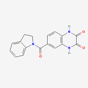 molecular formula C17H13N3O3 B14143043 6-(indoline-1-carbonyl)quinoxaline-2,3(1H,4H)-dione CAS No. 883469-84-9
