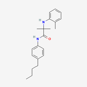 molecular formula C21H28N2O B14143046 N-(4-Butylphenyl)-2-methyl-N~2~-(2-methylphenyl)alaninamide CAS No. 89312-65-2