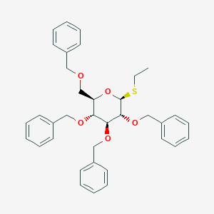 molecular formula C36H40O5S B141431 (2R,3R,4S,5R,6S)-3,4,5-Tris(benzyloxy)-2-((benzyloxy)methyl)-6-(ethylthio)tetrahydro-2H-pyran CAS No. 108739-67-9