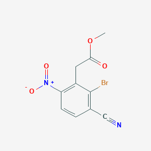 molecular formula C10H7BrN2O4 B1414310 Methyl 2-bromo-3-cyano-6-nitrophenylacetate CAS No. 1806062-69-0