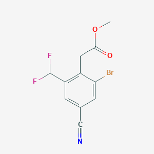 Methyl 2-bromo-4-cyano-6-(difluoromethyl)phenylacetate