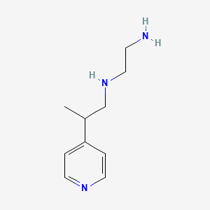 molecular formula C10H17N3 B14143142 N~1~-[2-(Pyridin-4-yl)propyl]ethane-1,2-diamine CAS No. 89151-19-9