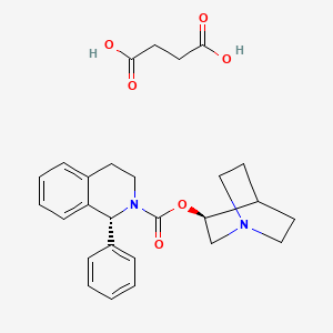 molecular formula C27H32N2O6 B1414318 (S)-奎宁环-3-基 (R)-1-苯基-3,4-二氢异喹啉-2(1H)-羧酸琥珀酸酯 CAS No. 1262506-09-1