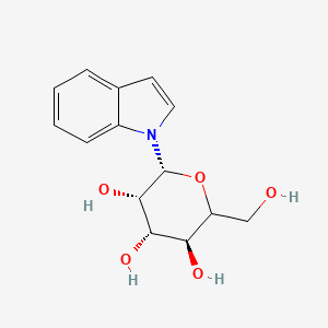 (3S,4S,5S,6R)-2-(hydroxymethyl)-6-(1H-indol-1-yl)tetrahydro-2H-pyran-3,4,5-triol