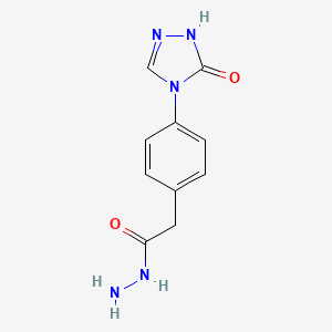 molecular formula C10H11N5O2 B1414324 2-[4-(5-oxo-1,5-dihydro-4H-1,2,4-triazol-4-yl)phenyl]acetohydrazide CAS No. 2197062-97-6