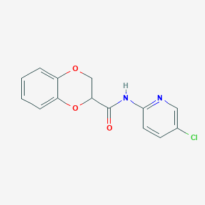 molecular formula C14H11ClN2O3 B14143269 N-(5-chloropyridin-2-yl)-2,3-dihydro-1,4-benzodioxine-3-carboxamide CAS No. 799263-65-3
