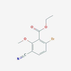 molecular formula C11H10BrNO3 B1414329 Ethyl 6-bromo-3-cyano-2-methoxybenzoate CAS No. 1807027-56-0