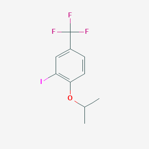 molecular formula C10H10F3IO B1414332 2-Iodo-1-isopropoxy-4-trifluoromethylbenzene CAS No. 1369872-66-1