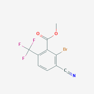 molecular formula C10H5BrF3NO2 B1414336 Methyl 2-bromo-3-cyano-6-(trifluoromethyl)benzoate CAS No. 1804406-37-8