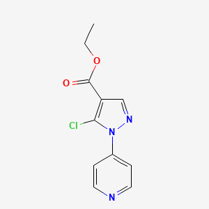 molecular formula C11H10ClN3O2 B14143382 ethyl5-chloro-1-(pyridin-4-yl)-1H-pyrazole-4-carboxylate CAS No. 1269293-03-9