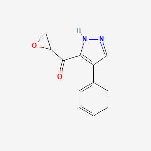 molecular formula C12H10N2O2 B14143407 oxiran-2-yl-(4-phenyl-1H-pyrazol-5-yl)methanone CAS No. 117821-30-4