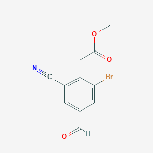 Methyl 2-bromo-6-cyano-4-formylphenylacetate